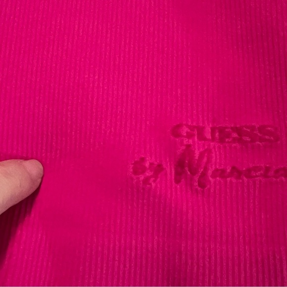 NWT Marciano Ribbed Knit Tank Bodycon Dress in hot pink M/L fairy girlie 90s - Picture 10 of 14